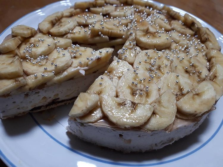 バナナのレアチーズケーキ