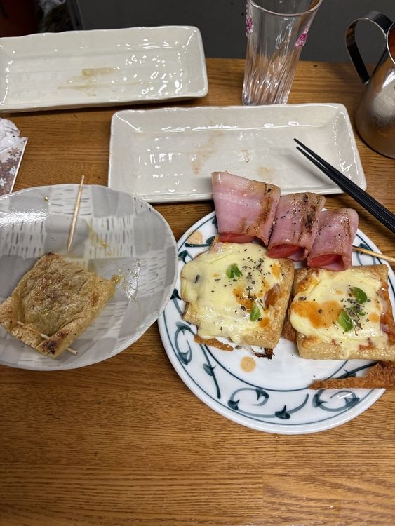 ピザきつね トマトベーコン 揚げ納豆